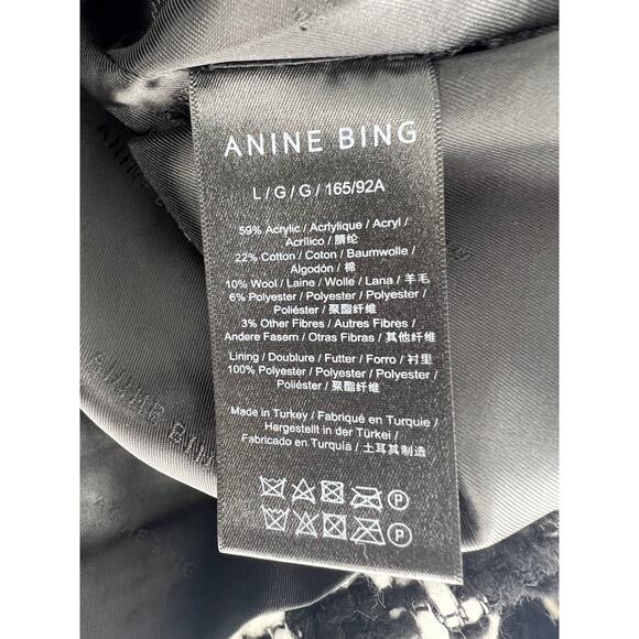 Anine Bing Quinn Blazer in Black & White Houndstooth - Picture 11 of 11